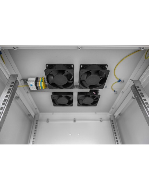 Zestaw do wentylacji szafy z termostatem - 4 wentylatory 230V, Tracom CX