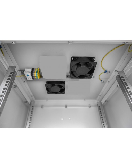 Zestaw do wentylacji szafy z termostatem - 2 wentylatory 230V, Tracom CX