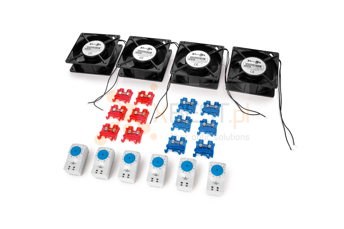 Zestaw do wentylacji szaf z termostatem (4 wentylatory)