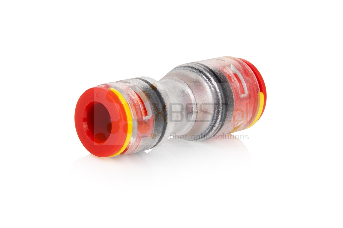 Złączka redukcyjna mikrorur DB 10/6mm na 7/4mm (10/7mm) + klipsy blokujące 2 szt.